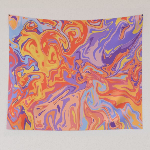 Item preview, Marble art pattern in orange, purple, blue red colors. Hippie trend, colorful abstract designed and sold by ArtBIU.