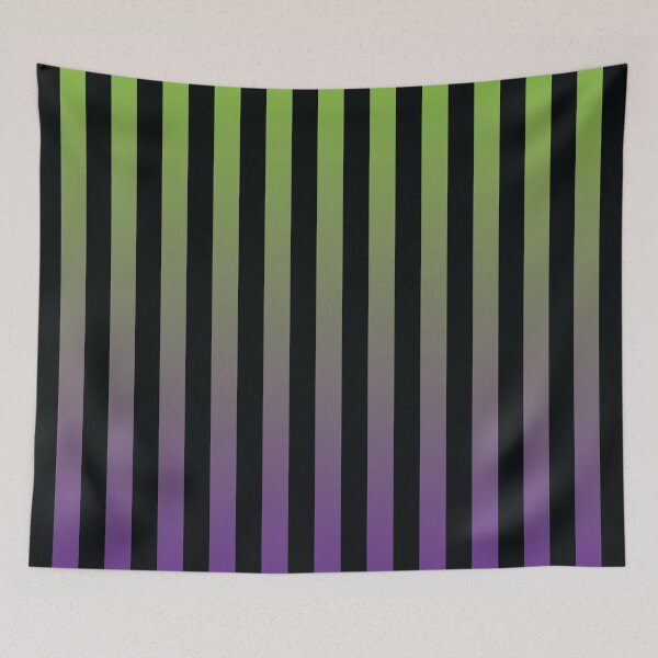 Item preview, Gradient Stripes Purple Green Black Pattern designed and sold by Kelster Lane Creative.