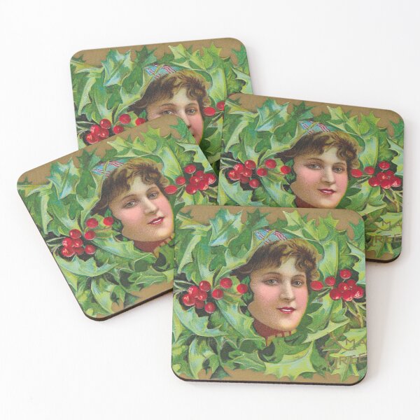 Item preview, Antique Christmas Holly Ephemera designed and sold by Periscope9.
