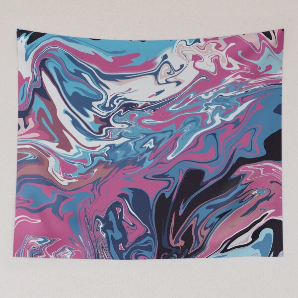 Item preview, Marble art pattern dark white, pink, black, blue, light blue. Hipster trend, colorful abstract designed and sold by ArtBIU.