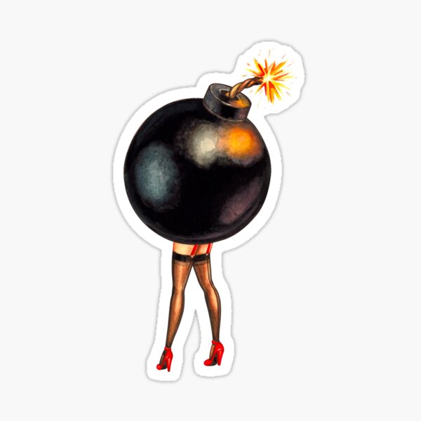Bomb Pin-Up Sticker