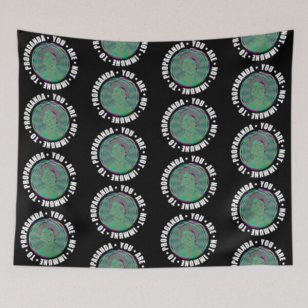 Item preview, You Are Not Immune To Propaganda – Mass Media Green Optical Illusion designed and sold by The Green Corner.