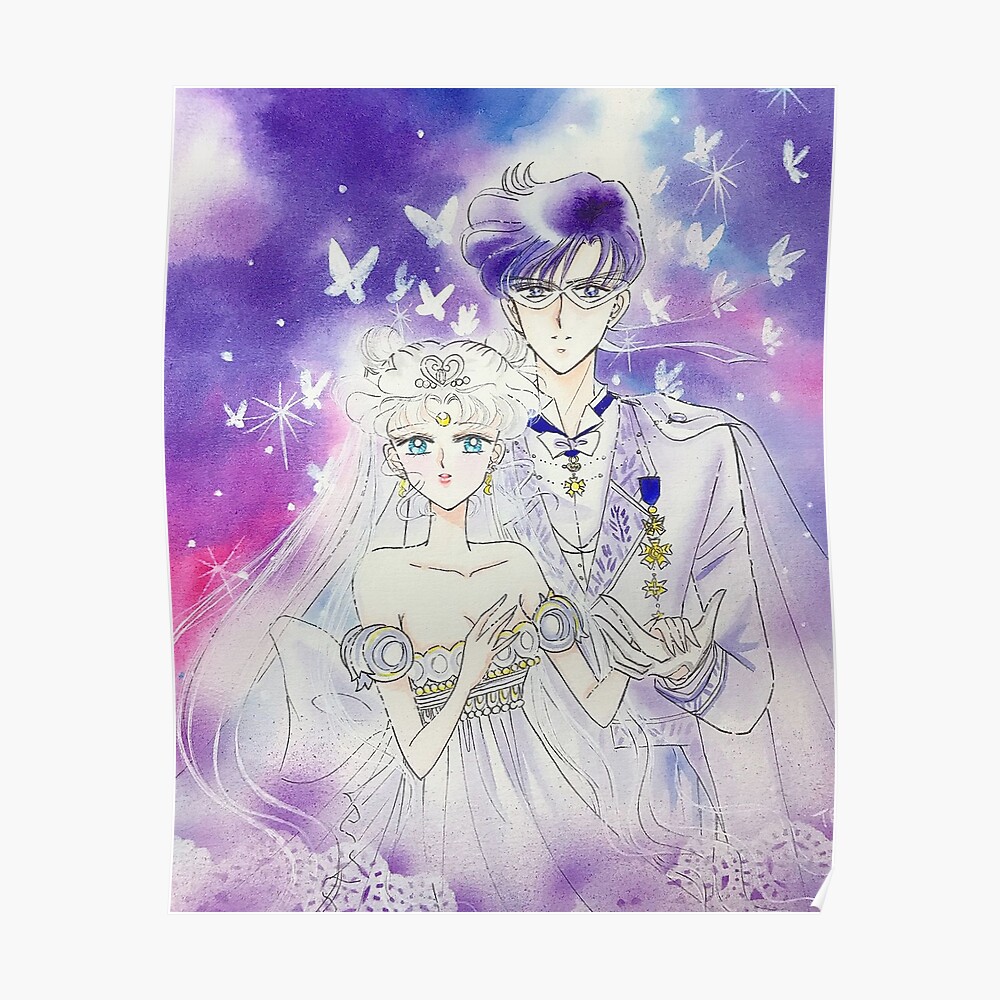 Sailor Moon Princess Serenity And Prince Endymion Poster By Thepeachpit Redbubble