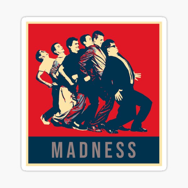 Illustration Pop Art of Madness Sticker