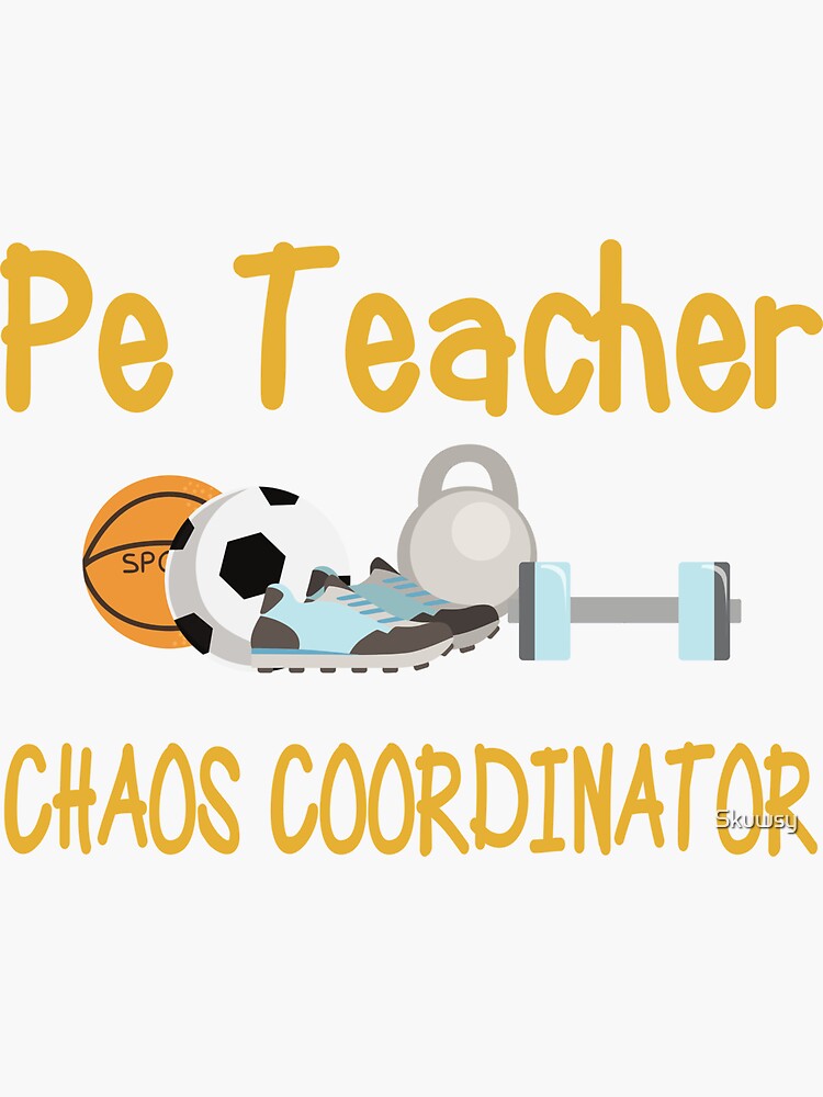 "Physical Education Teacher Gift PE Teacher Chaos Coordinator Vintage