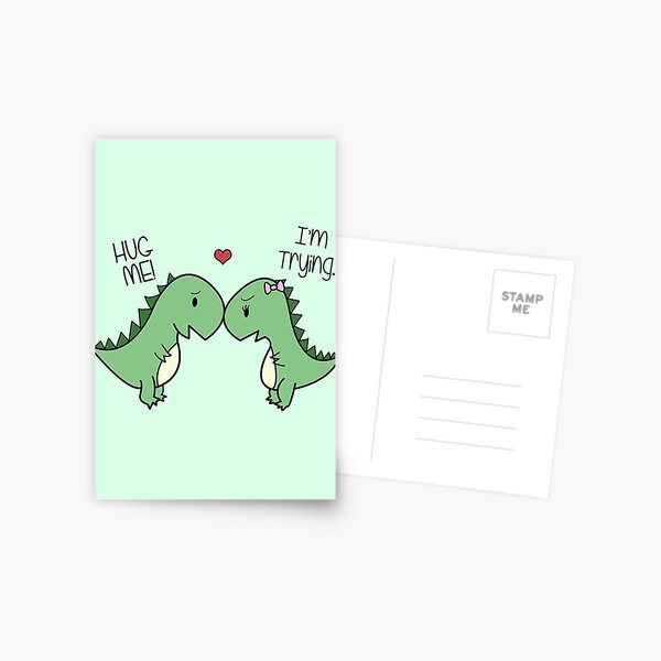 Dino Love! (Hug Me!) Postcard