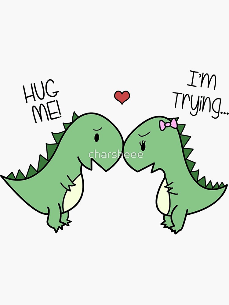 Discover Dino Love! (Hug Me!) Sticker