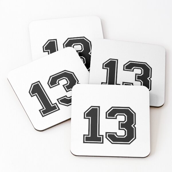 Item preview, Thirteen black Jersey number 13 thirtieth  designed and sold by Greenfieldlogo.
