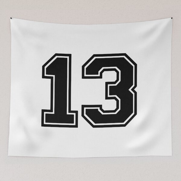 Item preview, Thirteen black Jersey number 13 thirtieth  designed and sold by Greenfieldlogo.