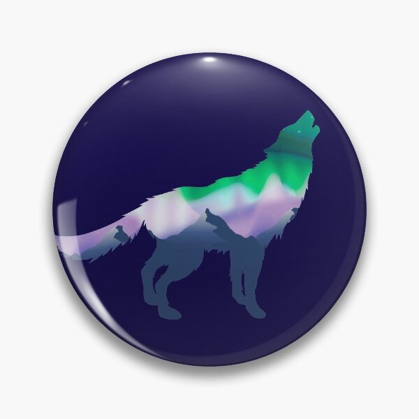 Item preview, Alaska Northern Lights aka Aurora Borealis Wildlife Wolf designed and sold by trendyzcom.