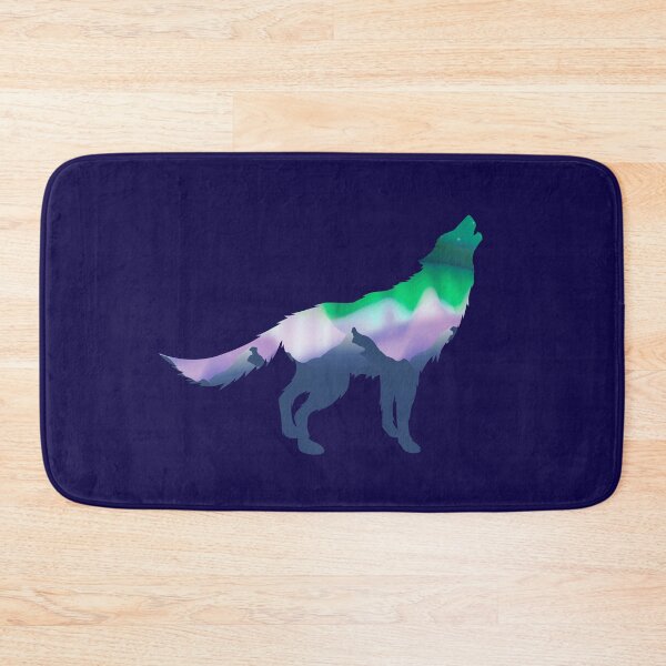 Item preview, Alaska Northern Lights aka Aurora Borealis Wildlife Wolf designed and sold by trendyzcom.