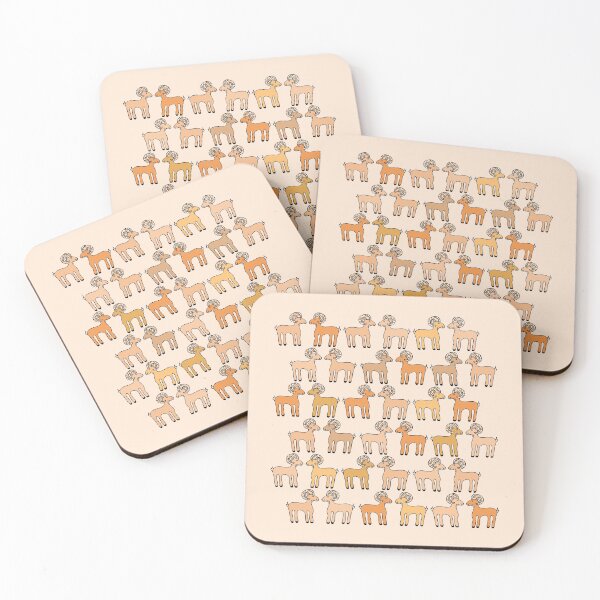 Item preview, Cute Bighorn Sheep Pattern (Mouflon) beige designed and sold by Davey's Designs.
