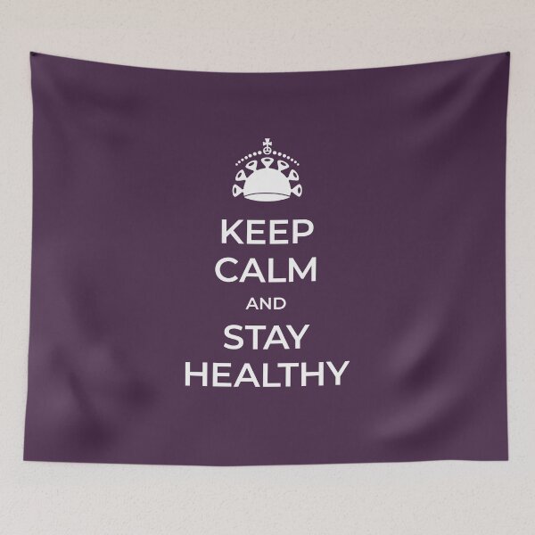 Item preview, Keep Calm and Stay Healthy, white print designed and sold by ZsLSz.