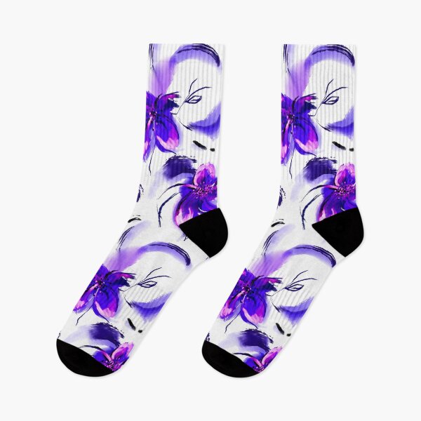 Item preview, Purple flowers,watercolour floral pattern  designed and sold by MariaMarinova.