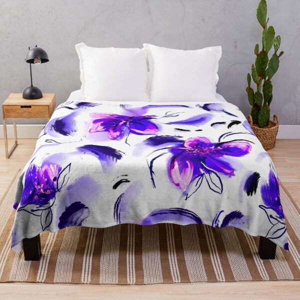 Item preview, Purple flowers,watercolour floral pattern  designed and sold by MariaMarinova.