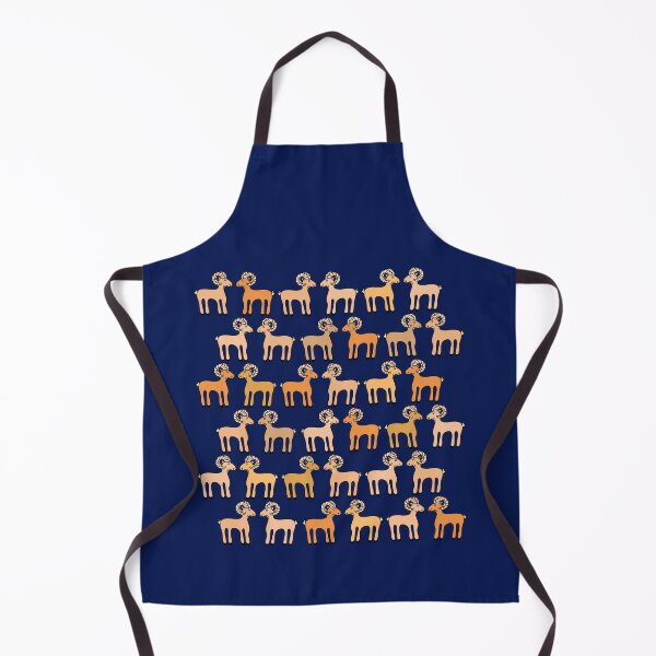 Item preview, Cute Bighorn Sheep Pattern (Mouflon) navy blue designed and sold by Davey's Designs.