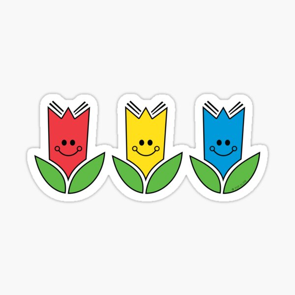 Aperçu de l'œuvre Fleurs De Couleurs Primaires - Fleurs Aux Couleurs Primaires créée et vendue par PopAlien.