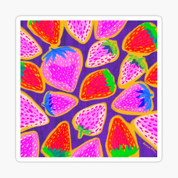 Strawberry Burst Sticker