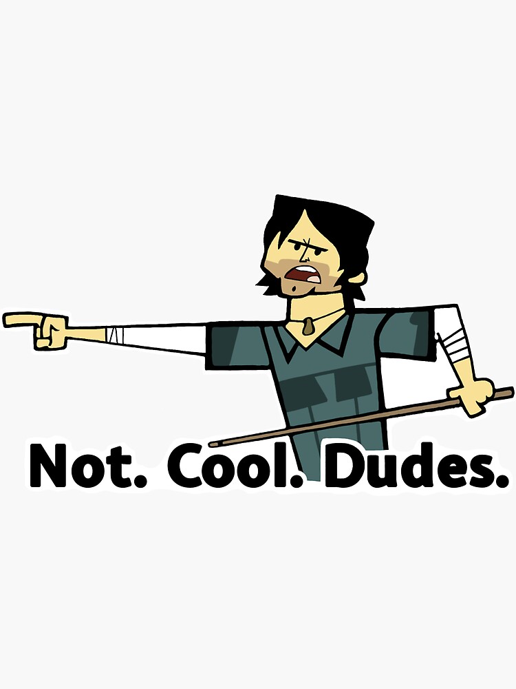 Total Drama Island Chris Not Cool Dudes Sticker For Sale By Mickey