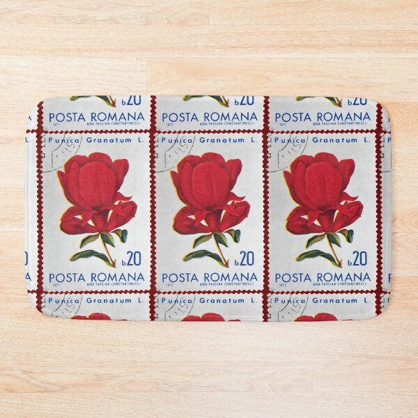 Item preview, Pomegranate Red Flower 1971 Vintage Stamp designed and sold by StampCollection.