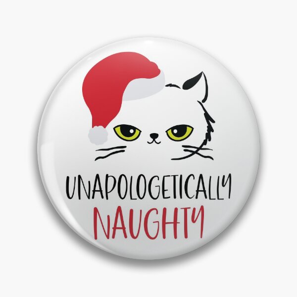 Item preview, Unapologetically Naughty- Funny Xmas Cat in Santa's Hat  designed and sold by HeraAndKosmos.