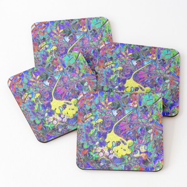 Item preview, vibrant abstract floral designed and sold by yonni.