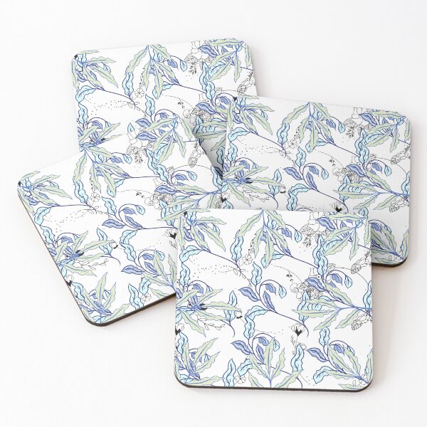 Item preview, blue leaves designed and sold by crissenshop.
