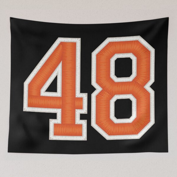 Item preview, Sports Number 48 Jersey forty-eight Orange designed and sold by elhefe.