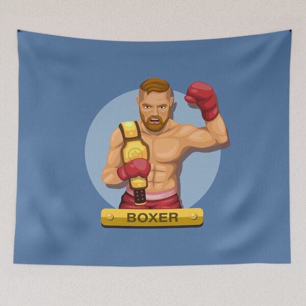Item preview, Boxer, boxing athlete with championship belt character cartoon designed and sold by aryoyo.