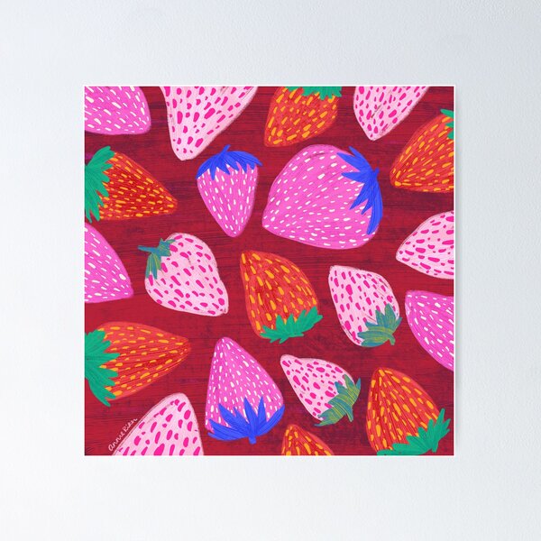 Item preview, Strawberries on Red designed and sold by annieriker.