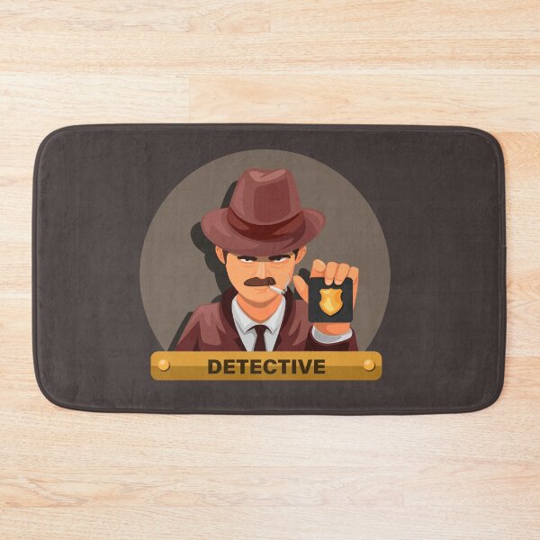 Item preview, Detective showing police badge. criminal case investigation agent character cartoon designed and sold by aryoyo.