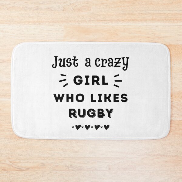 Item preview, Just a crazy girl who likes rugby designed and sold by TheGreenGoat.