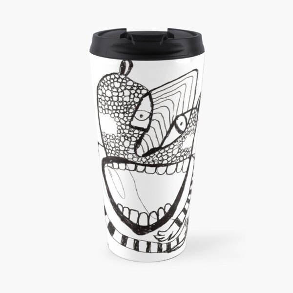 Neon Faces 5 Travel Mug