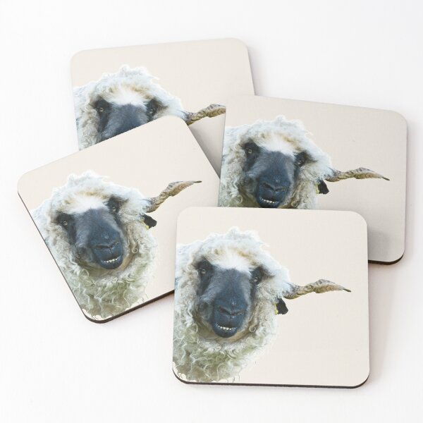 Item preview, Smiley Valais Blacknose Sheep Placement Print designed and sold by Jane Stanley Photography.