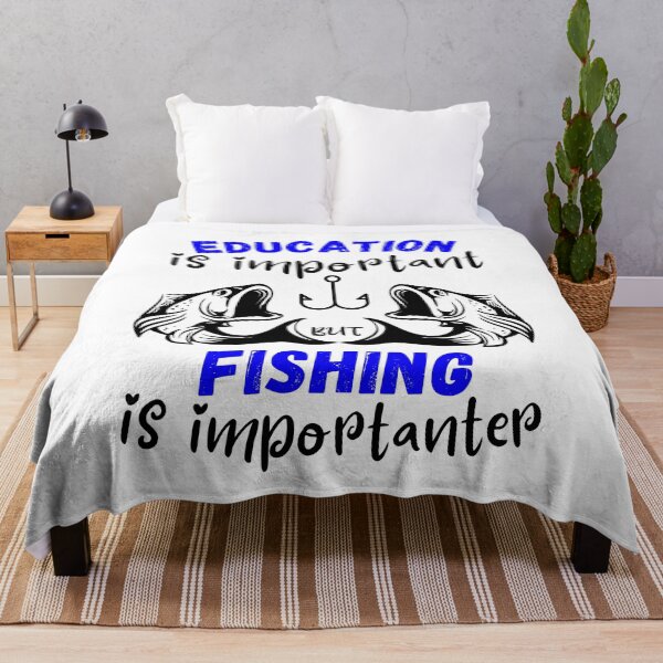 Item preview, Education is important but fishing is importanter funny fishing designed and sold by OneTimeEngineer.