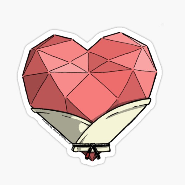 Pin-Sprites - Heart in a Gi - Color/No-Face Sticker
