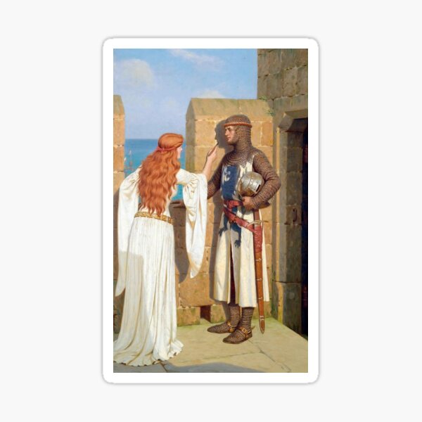 Item preview, The Shadow By Edmund Blair Leighton - Vintage Art designed and sold by RickE.