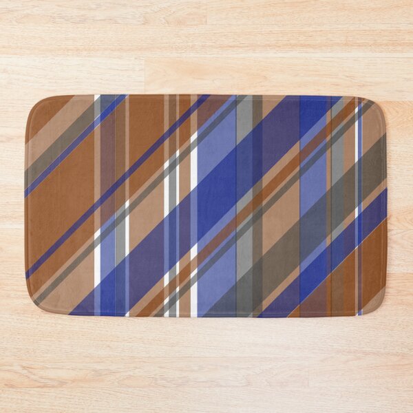 Item preview, Tartan - Diagonal Tartan - Brown & Blue designed and sold by Quooki.