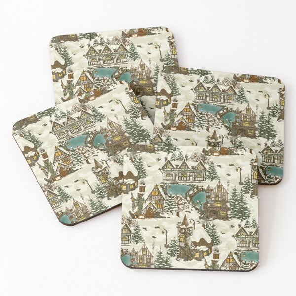 Item preview, Snowy Christmas in Tudor Village designed and sold by SmokeInTheWoods.