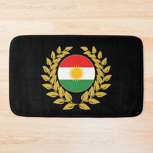 Item preview, Kurdistan Kurdish flag banner laurel wreath designed and sold by GeogDesigns.