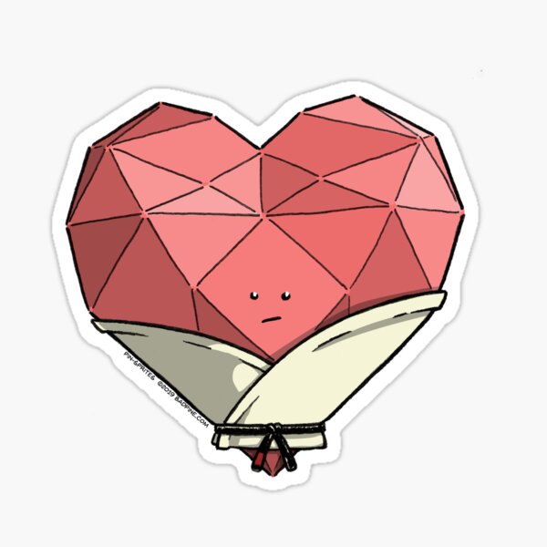 Pin-Sprites - Heart in a Gi - Color/Face Sticker
