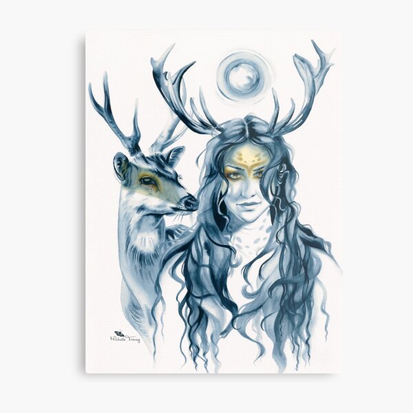 Deer Totem Metal Print
