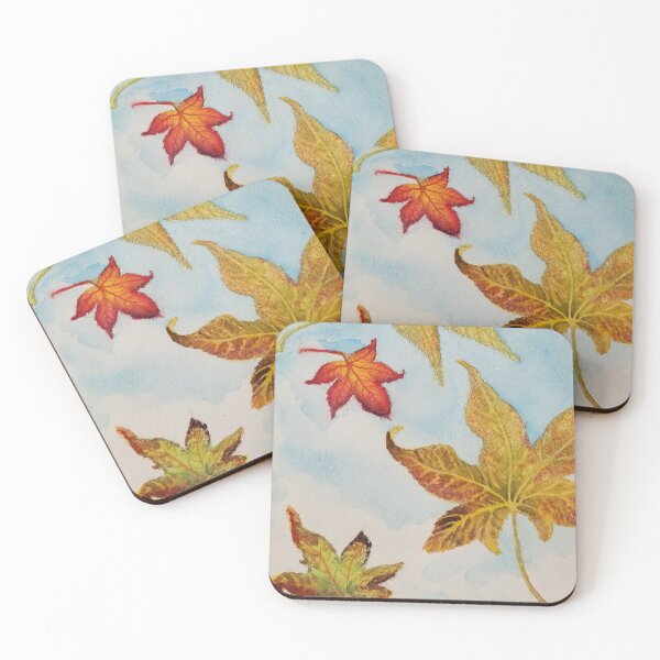 Item preview, Shimmering Falling Leaves (Watercolor) designed and sold by wildrooster4fun.