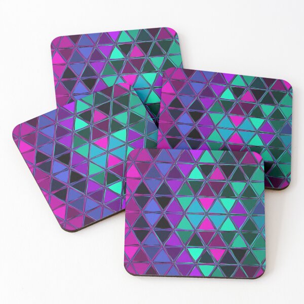 Item preview, Geometric shapes-triangle-plastic- purple/green/blue shades designed and sold by wiwiart.