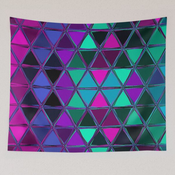 Item preview, Geometric shapes-triangle-plastic- purple/green/blue shades designed and sold by wiwiart.
