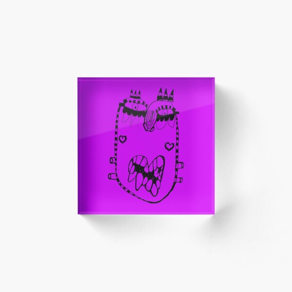 Neon Faces 5 Acrylic Block