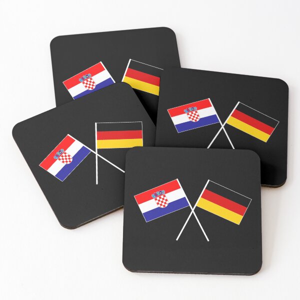 Artikelvorschau, deutsch-kroatische Freundschaft Flagge Fahne entworfen und verkauft von GeogDesigns.