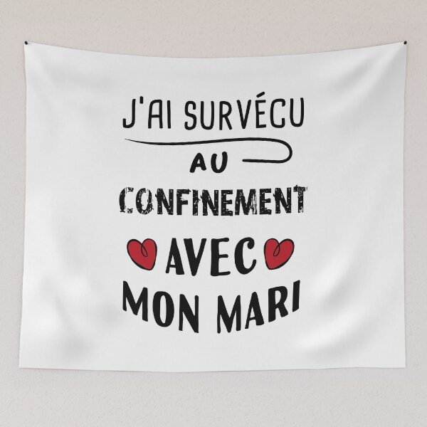 Item preview, I survived confinement with my husband designed and sold by Catcrea.