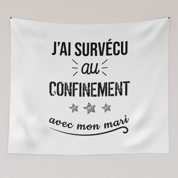 Item preview, I survived confinement with my husband designed and sold by Catcrea.