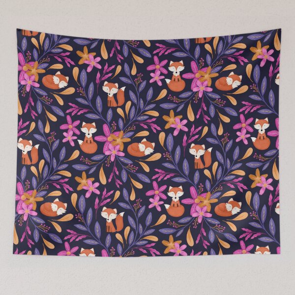 Item preview, Folk Art Foxes designed and sold by RebeccaFlaherty.